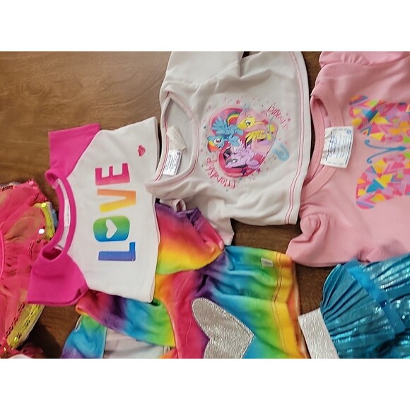 Build A Bear Workshop BABW Girl Bear Clothes Huge lot Cheer Rainbow etc.. - Picture 13 of 14